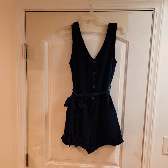 Pants - Women's navy romper